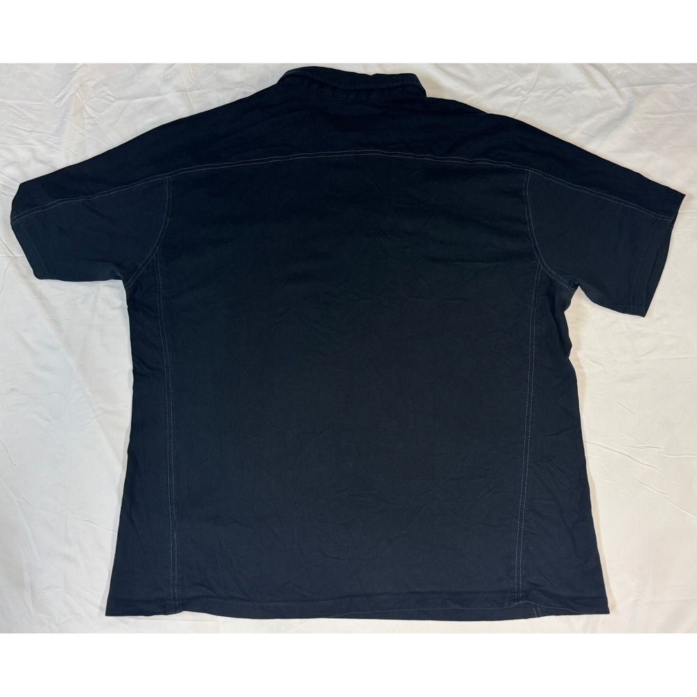 Kuhl Wildfibre Mens XXL Black Organic Cotton Short Sleeve Polo Shirt 7242 - Picture 2 of 7